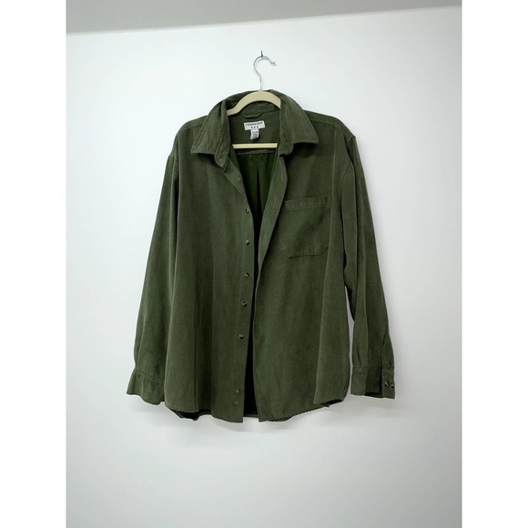 Vintage Olive Green Suede Light weight jacket - Picture 1 of 4